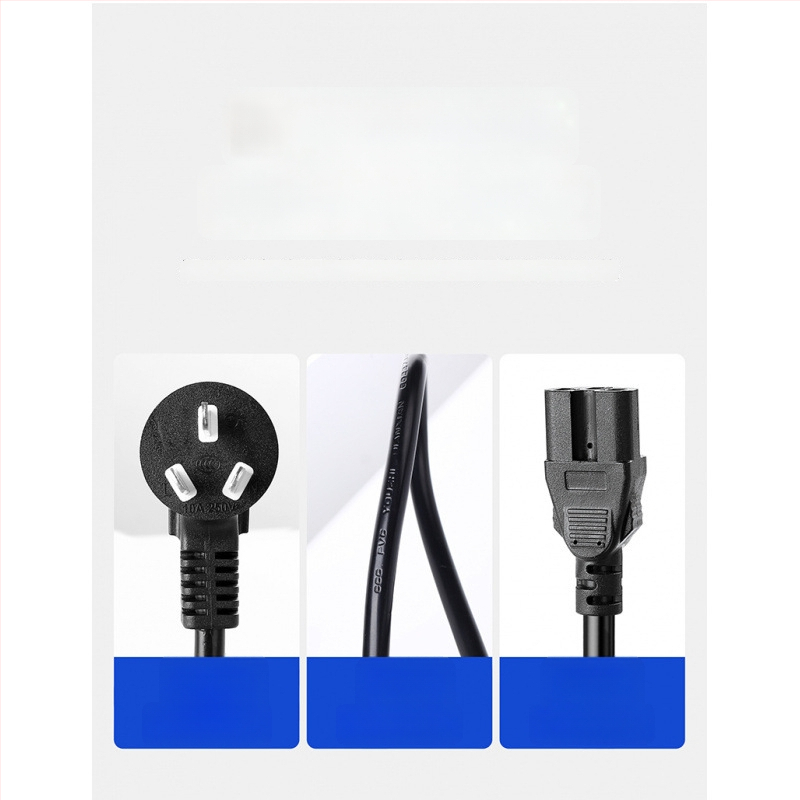 Universális háromtűs tápellátó kábel háztartási rizsfőzőkhöz, asztali számítógépekhez, elektromos forró edényekhez és serpenyőkhöz