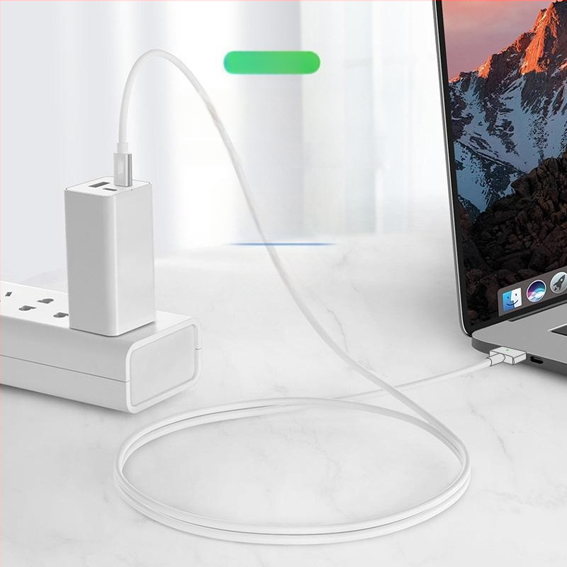 Type-C→MagSafe 1/2 töltőkábel MacBook Air/Pro-hoz, modell PD-MG1, 1,8 m hosszú, 2021-ben piacra került.