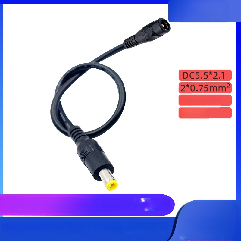 DC5521 barošanas pagarināšanas kabelis – apgaismojumam, video novērošanai un set-top box