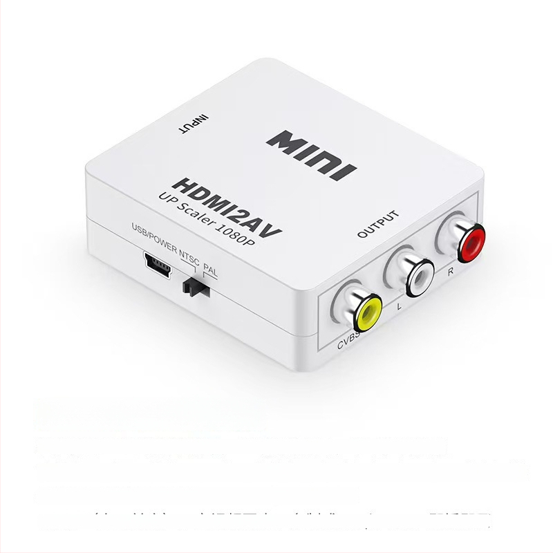 AV į HDMI vaizdo keitiklis žaidimų konsolėms, 1080P, suderinamas su visomis sistemomis, nuotolinis pažadinimas, energijos valdymas