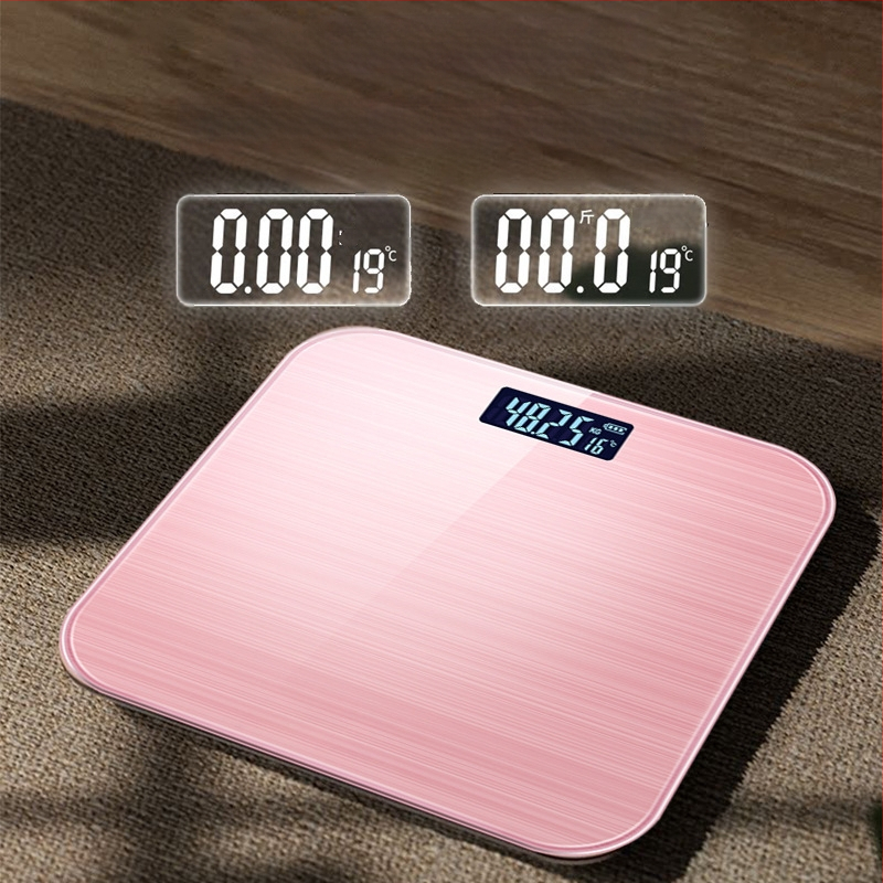 Έξυπνο οικιακό ζύγι με οθόνη θερμοκρασίας και μέτρηση σωματικού λίπους και ύδατος — εύρος 0,2–180 kg, LCD οθόνη, αισθητήρας υψηλής ακρίβειας, θερμοενισχυμένο γυαλί
