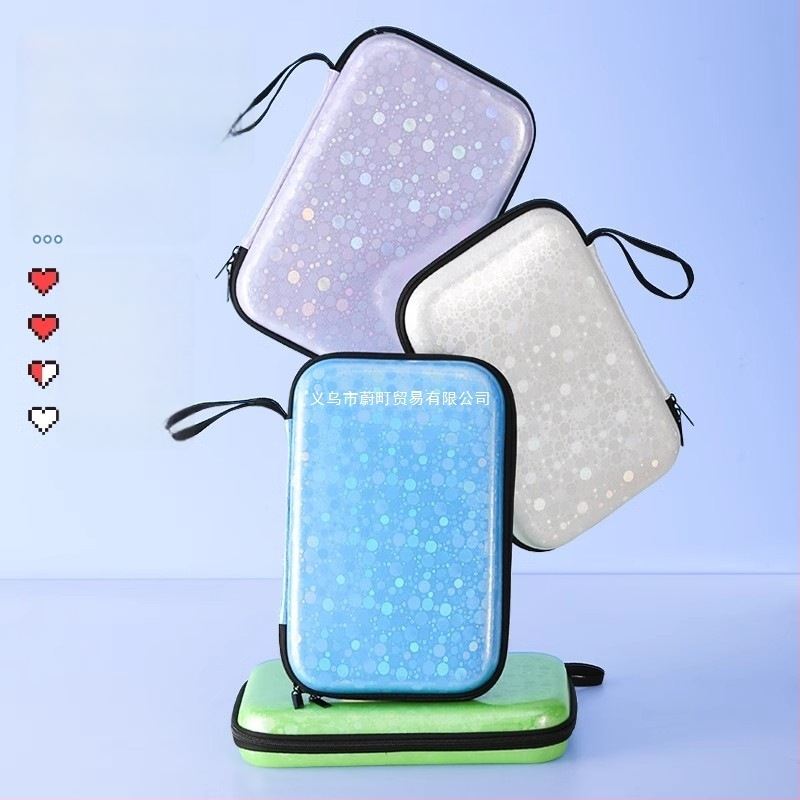 Geantă pentru rachete de ping-pong, husă dură de protecție, capacitate mare, compartimente duale pentru rachete (orizontal și vertical)