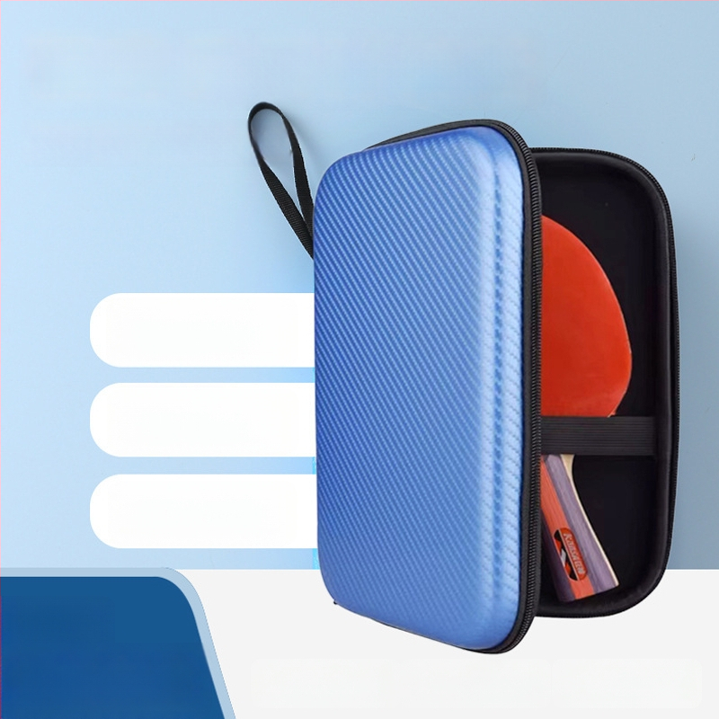 Geantă pentru rachete de ping-pong, husă dură de protecție, capacitate mare, compartimente duale pentru rachete (orizontal și vertical)