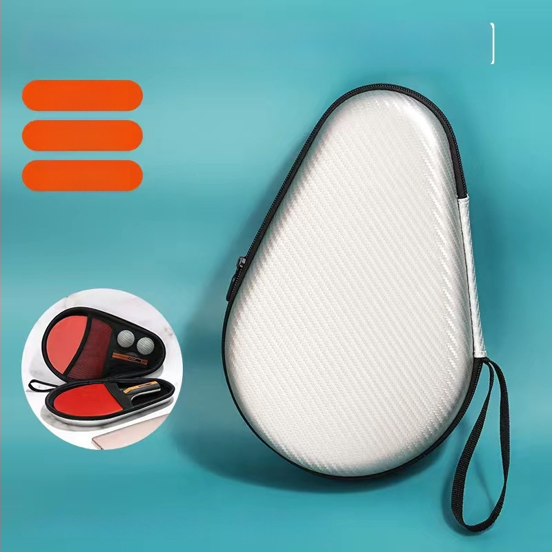 Geantă pentru rachete de ping-pong, husă dură de protecție, capacitate mare, compartimente duale pentru rachete (orizontal și vertical)