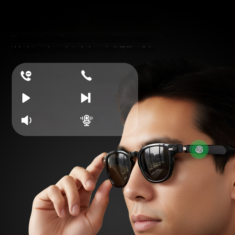 Ochelari inteligenți H06 cu traducere, muzică și apeluri; control prin atingere; material PC+ABS
