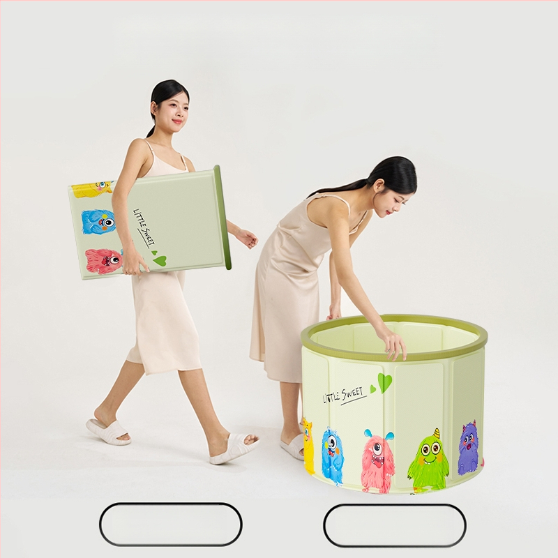 Сгъваема вана за бебета, PVC материал, за деца, с контрол на температурата и функция за мехури