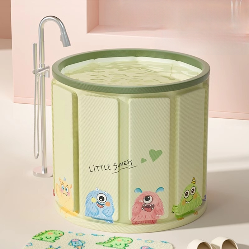 Сгъваема вана за бебета, PVC материал, за деца, с контрол на температурата и функция за мехури