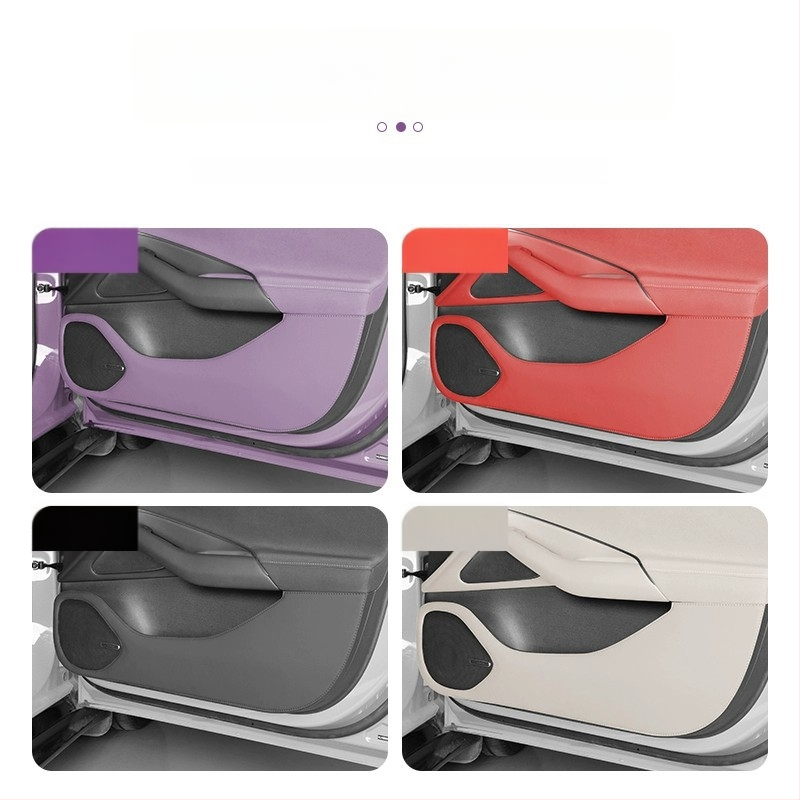 Xiaomi SU7 Дверна противоударна подложка — кожа Nappa с 3D пяна, издръжлива на износване и надраскване, комплект от 7 защитни плочи за автомобил