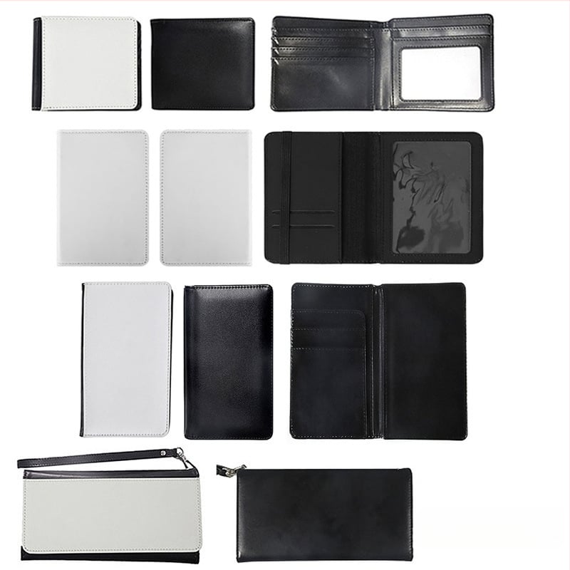 PU ādas maciņš ar kartes un monētu nodalījumu, sublimācijai gatava virsma, ikdienas lietošanai