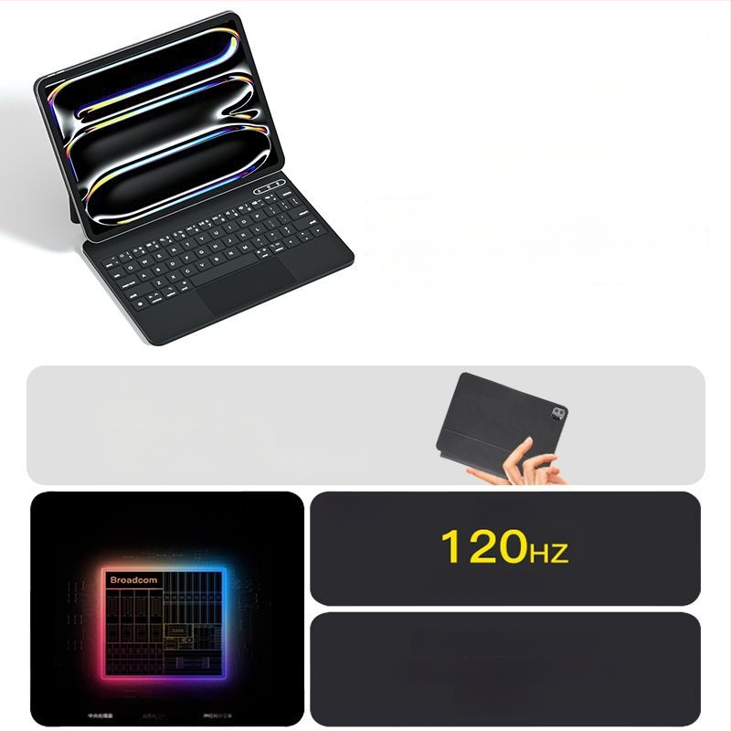 Bluetooth magnetska tipkovnica za iPad, 11 inča, model 2025, kompatibilna s iPadom Air 7 i iPadom 11. generacije