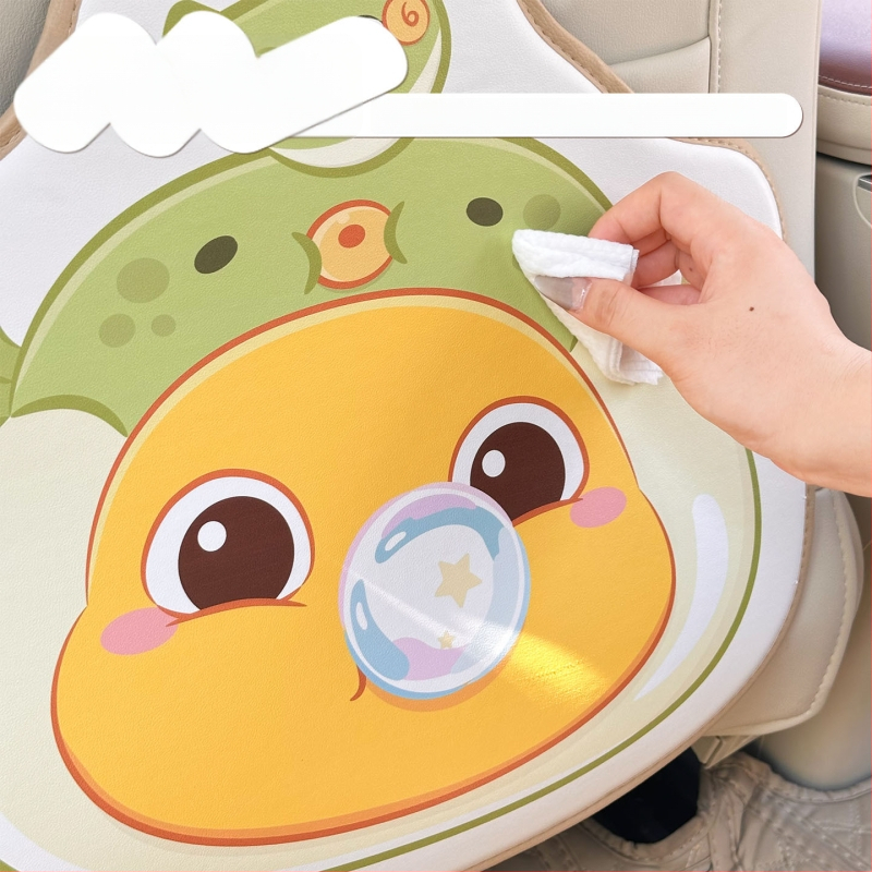 Автомобилна подпора за облегалката против удари – всесезонна кожена, пълнеж от пяна, универсална, модел Milk Dragon