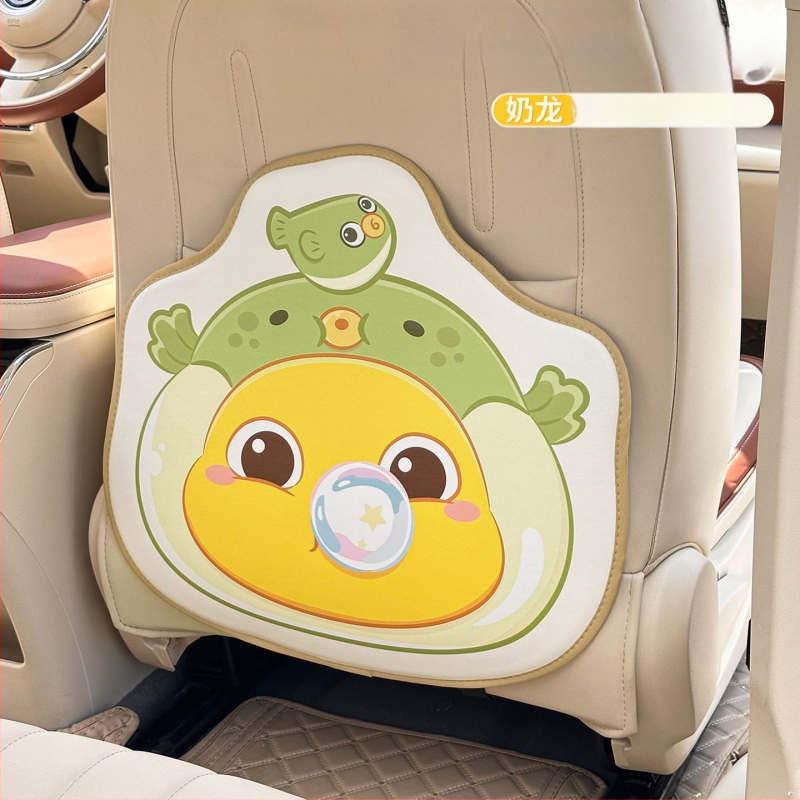 Автомобилна подпора за облегалката против удари – всесезонна кожена, пълнеж от пяна, универсална, модел Milk Dragon
