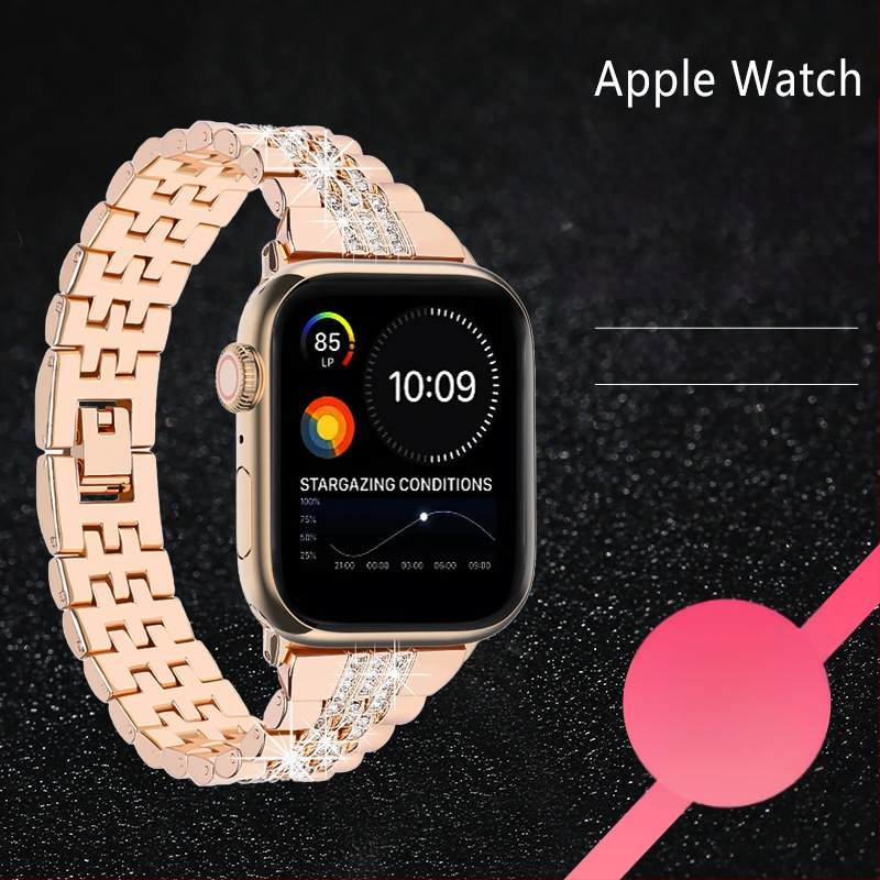 Kovinski kaiš s dijamantima za Apple Watch serije 1–8 i SE