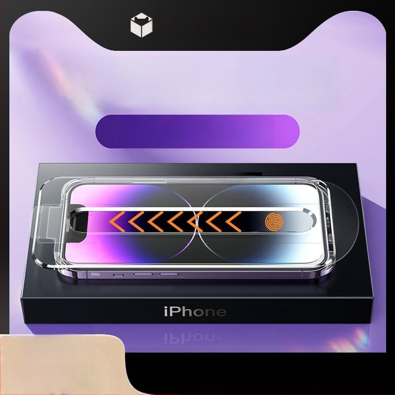 Membrane Force Zaštita zaslona od kaljenog stakla s zaštitom privatnosti za iPhone 12 Pro – prednja, HD jasnoća, anti-otisci, anti-plavo svjetlo, anti-ljubičasto svjetlo, potpuno pokriće, otporno na padove