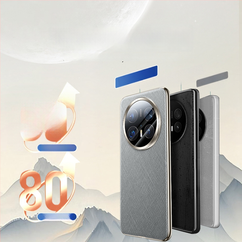Huawei Mate70 futrola od umjetne kože, jednostrana elektroplatirana, ultra-tanka, otpornost na pad, luksuzna brokacija zlatne i srebrne niti