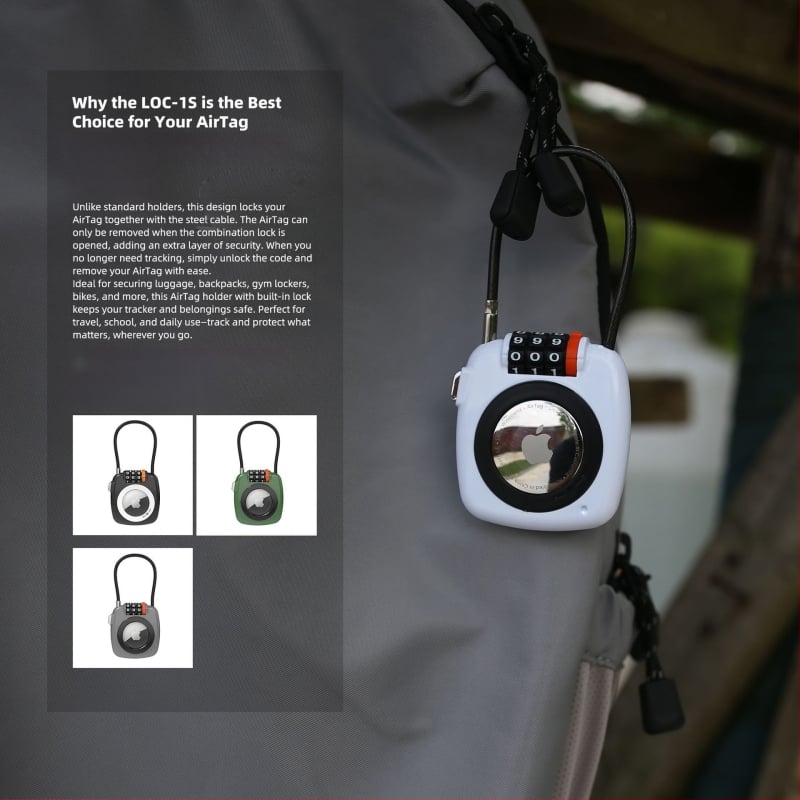 Apple AirTag aizsargapvalks – ciets korpuss no cinka sakausējuma, anti‑loss izsekošanas ierīce ar paroles aizsardzību