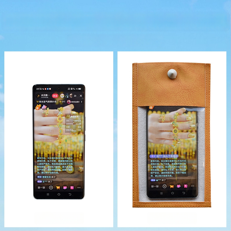 Mobiliojo telefono dėklas su anti-fotografavimo apsauga, stačiakampio dizaino, PVC+PU medžiaga, unisex dizainas, vestuvėms