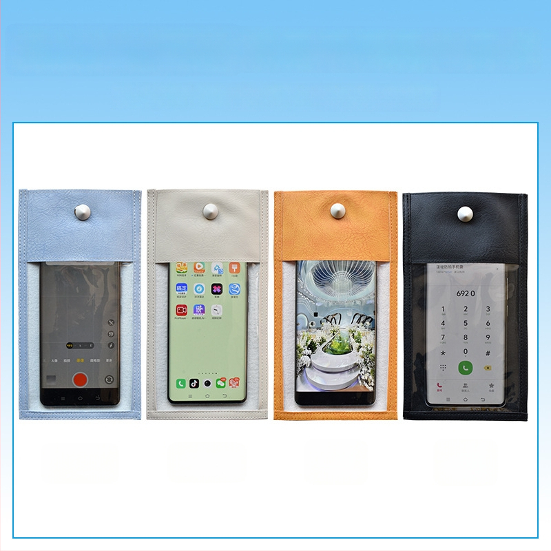 Mobiliojo telefono dėklas su anti-fotografavimo apsauga, stačiakampio dizaino, PVC+PU medžiaga, unisex dizainas, vestuvėms