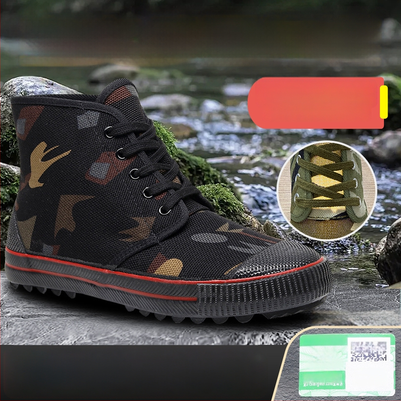 Pantofi de lucru unisex, anti-alunecare și rezistenți la uzură, partea superioară din pânză, talpă din cauciuc, construcție vulcanizată