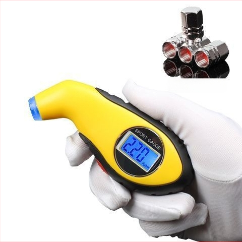 Aukštosios precizijos skaitmeninis padangų slėgio matuoklis ir monitorius, nešiojamas