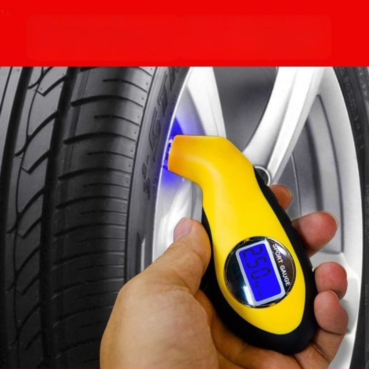 Aukštosios precizijos skaitmeninis padangų slėgio matuoklis ir monitorius, nešiojamas