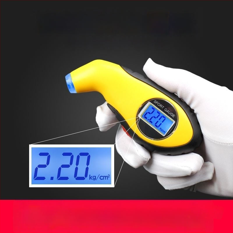 Aukštosios precizijos skaitmeninis padangų slėgio matuoklis ir monitorius, nešiojamas