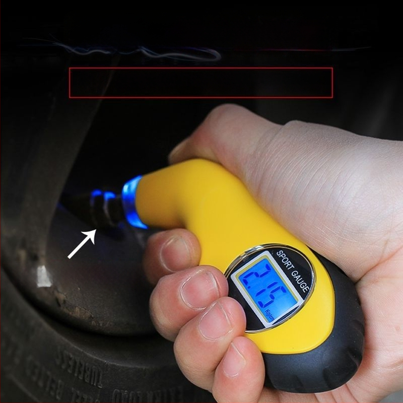 Aukštosios precizijos skaitmeninis padangų slėgio matuoklis ir monitorius, nešiojamas