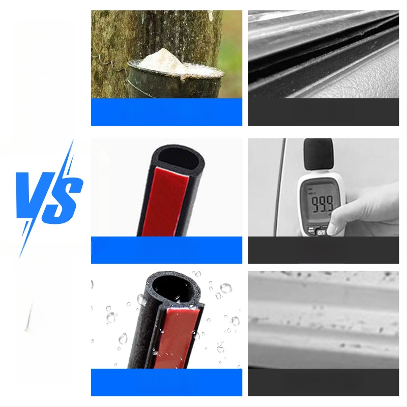 Haokai Universali guminis durų tarpiklis automobiliams su D tipo grioveliu, lipnus, atsparus vandeniui, garso izoliacijai