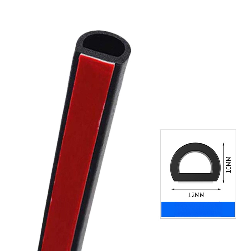 Haokai Universali guminis durų tarpiklis automobiliams su D tipo grioveliu, lipnus, atsparus vandeniui, garso izoliacijai