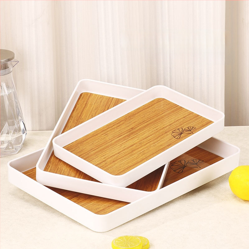 Paletės serijos patiekalų padėklas, šiuolaikiškas minimalistinis stilius, PP medžiaga, logotipo pritaikymas, tinka arbatoms, kavoms ir vaisiams