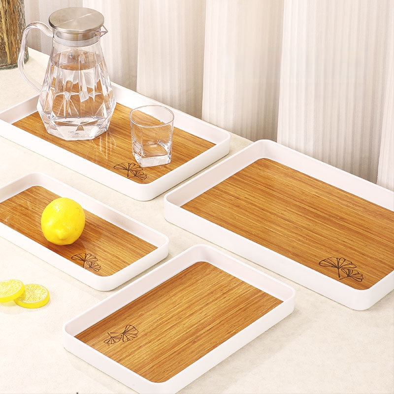 Paletės serijos patiekalų padėklas, šiuolaikiškas minimalistinis stilius, PP medžiaga, logotipo pritaikymas, tinka arbatoms, kavoms ir vaisiams