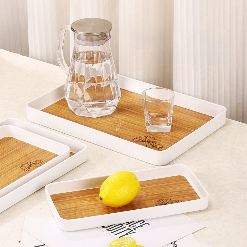 Paletės serijos patiekalų padėklas, šiuolaikiškas minimalistinis stilius, PP medžiaga, logotipo pritaikymas, tinka arbatoms, kavoms ir vaisiams