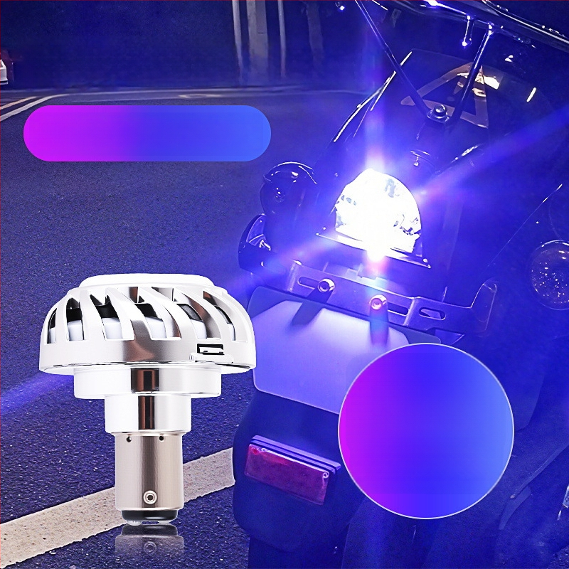 LED stabdžių galinė lemputė motociklams ir elektriniams dviračiams su Angel Eyes, modelis SCD-46, 12V, 5W, 200 lm