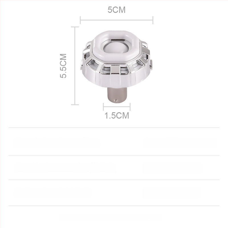 LED stabdžių galinė lemputė motociklams ir elektriniams dviračiams su Angel Eyes, modelis SCD-46, 12V, 5W, 200 lm