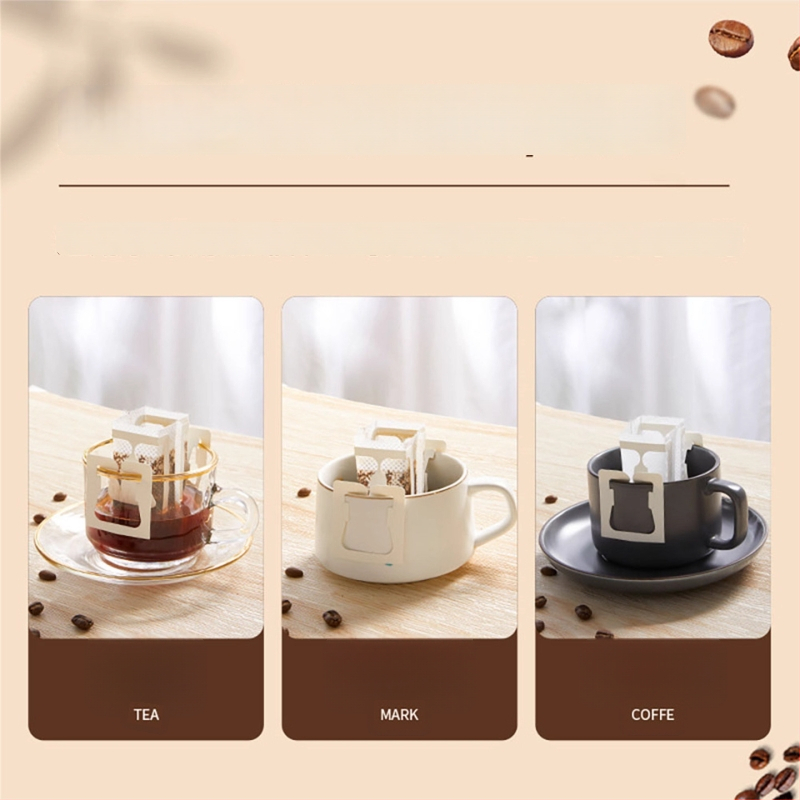 Pungă filtrantă de unică folosință pentru cold brew, filtru din material nețesut, cu bucle pentru agățare, include linguriță