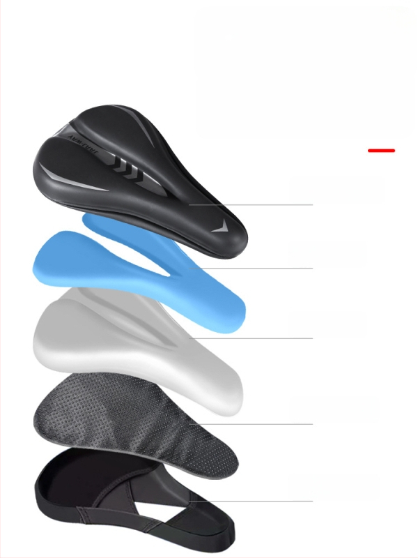Velosipēda sēdeklis, zīmols JAAJ-WAY, modelis JJXDBKGJZT-808, materiāls PU + silikona gels, piemērots parastiem velosipēdiem