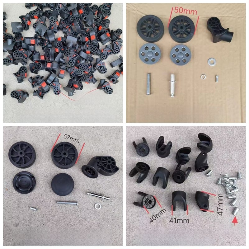 Универсално резервно колело за багаж — износоустойчиво, пластмасово, сваляемо (пролет 2025, урбан стил)