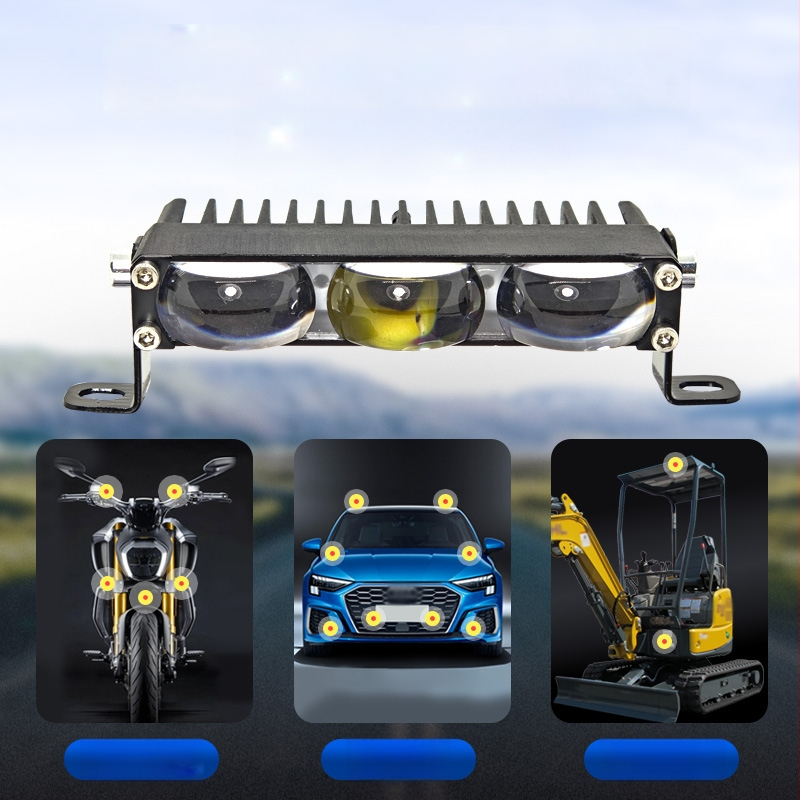 3-LED LED reflektor visoke svjetline za automobilsku rešetku, za motocikle i terenska vozila (9–36V)