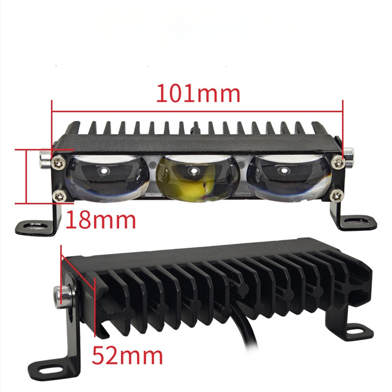 3-LED LED reflektor visoke svjetline za automobilsku rešetku, za motocikle i terenska vozila (9–36V)