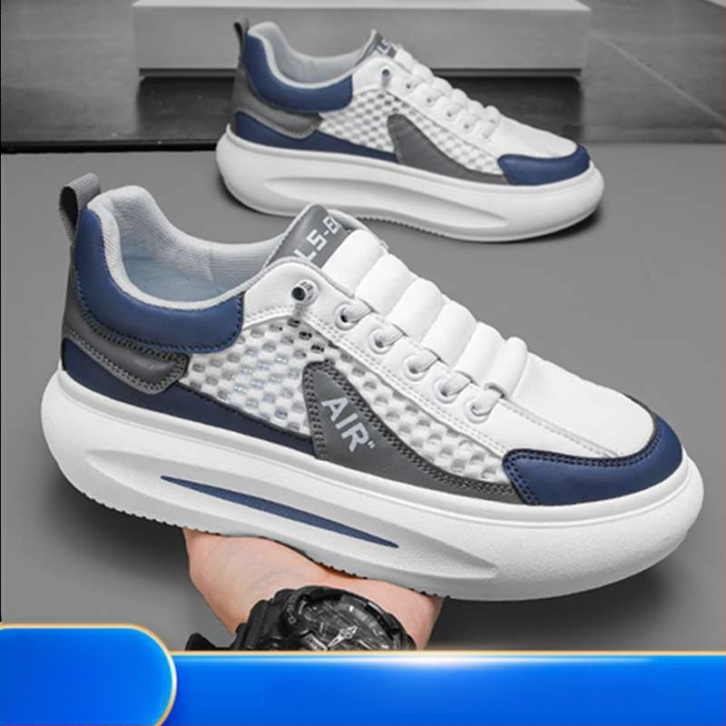 Pantofi sport pentru bărbați, primăvară, plasă respirabilă, talpă groasă, șireturi, pentru timp liber și călătorii