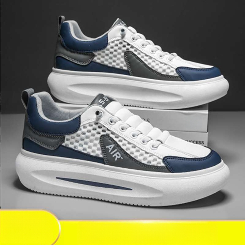 Pantofi sport pentru bărbați, primăvară, plasă respirabilă, talpă groasă, șireturi, pentru timp liber și călătorii