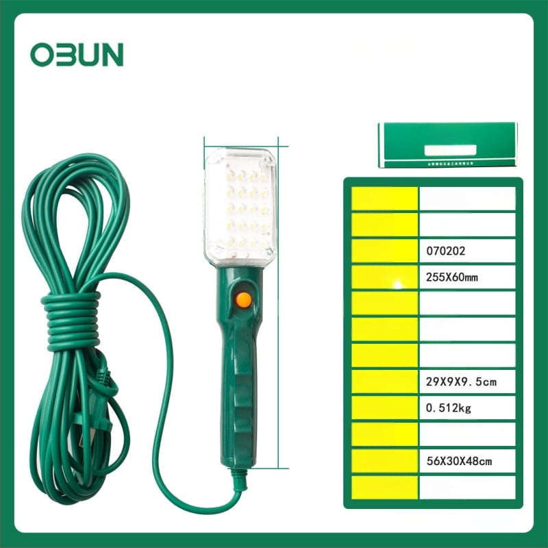 LED работна светлина за авто ремонт със магнит — Oubang, 25 LED диоди, акс. №123, за ремонт и декорация на автомобил