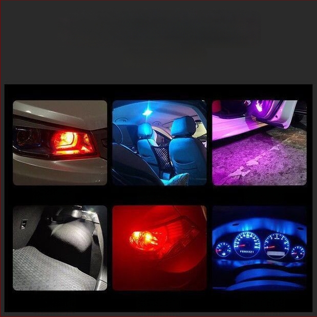 LED DRL automobiliui su didelio ryškumo objektyvu, 12V, T10 kištukas, W5W lemputė registracijos numeriui