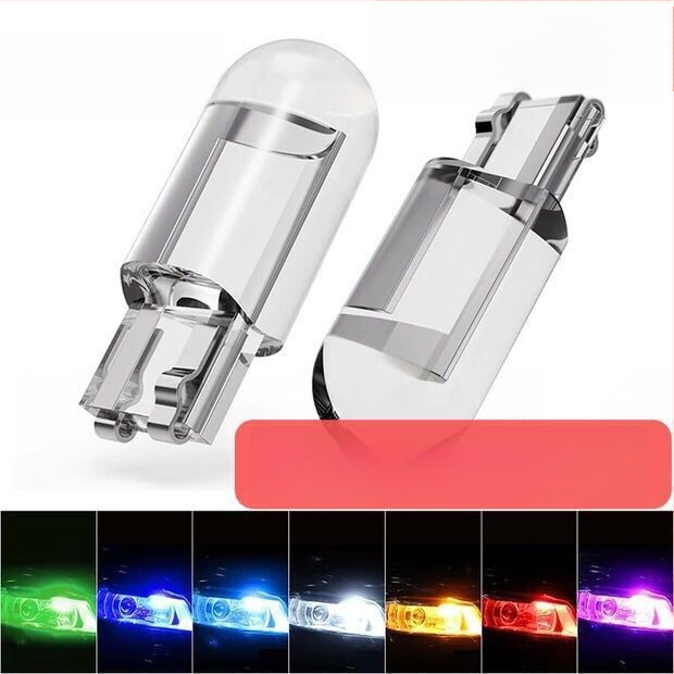 LED DRL automobiliui su didelio ryškumo objektyvu, 12V, T10 kištukas, W5W lemputė registracijos numeriui