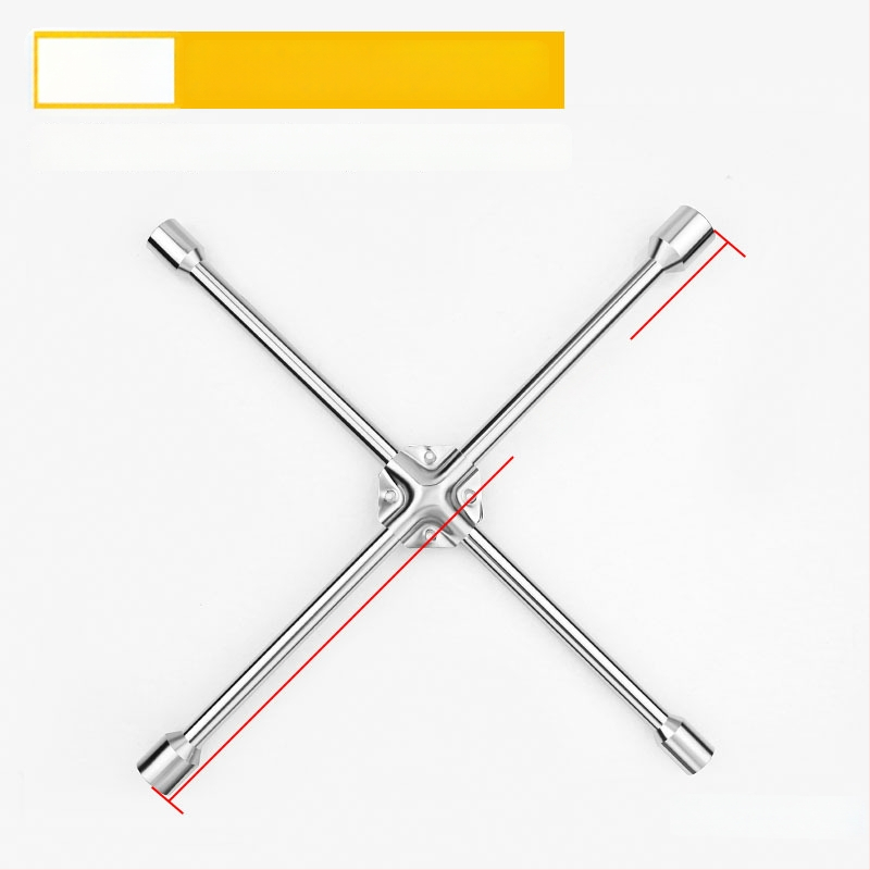 Гаечен ключ с кръстовиден накрайник за смяна на гуми, CR-V материал, хромирано покритие, Exploit/Explore