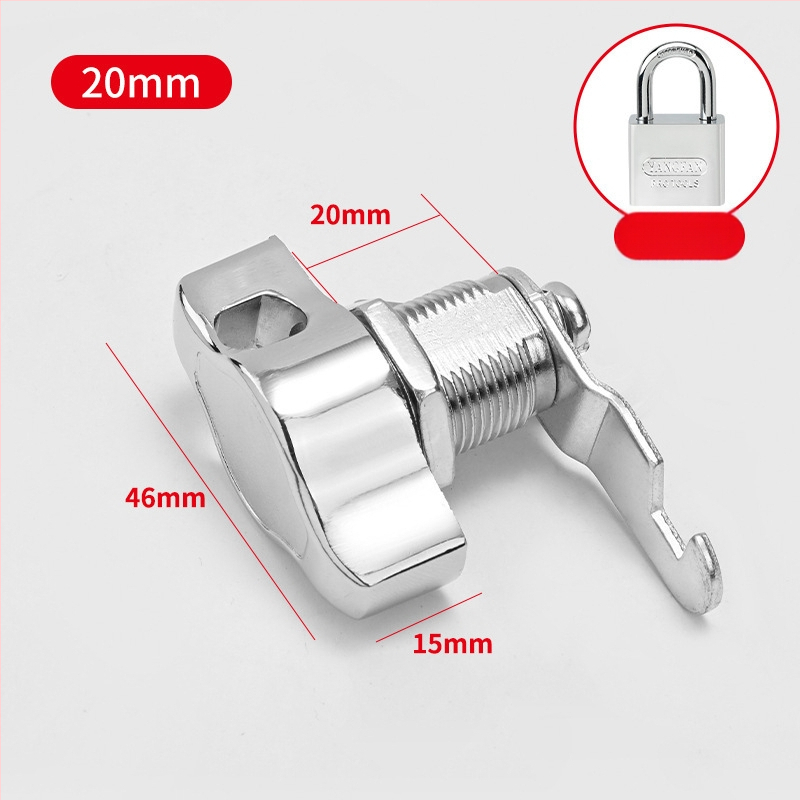 Spintos spyna — cinko lydinys, modernus minimalistinis stilius, model Padlock mailbox lock