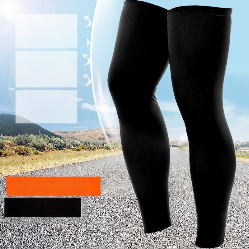 Manșon de picior pentru protecție solară – Ice Silk răcoros, protecție pentru genunchi, pentru alergare în aer liber și ciclism; material: poliester; procesare personalizabilă; etichetă privată licențiată