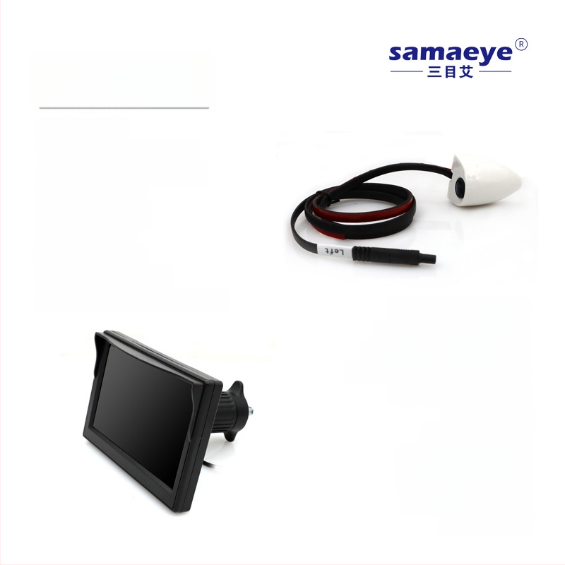 Display de recul pentru autoturism cu cameră waterproof, unghi larg, vedere dreapta-spate, imagine AHD fără fir, asistență pentru unghiul mort