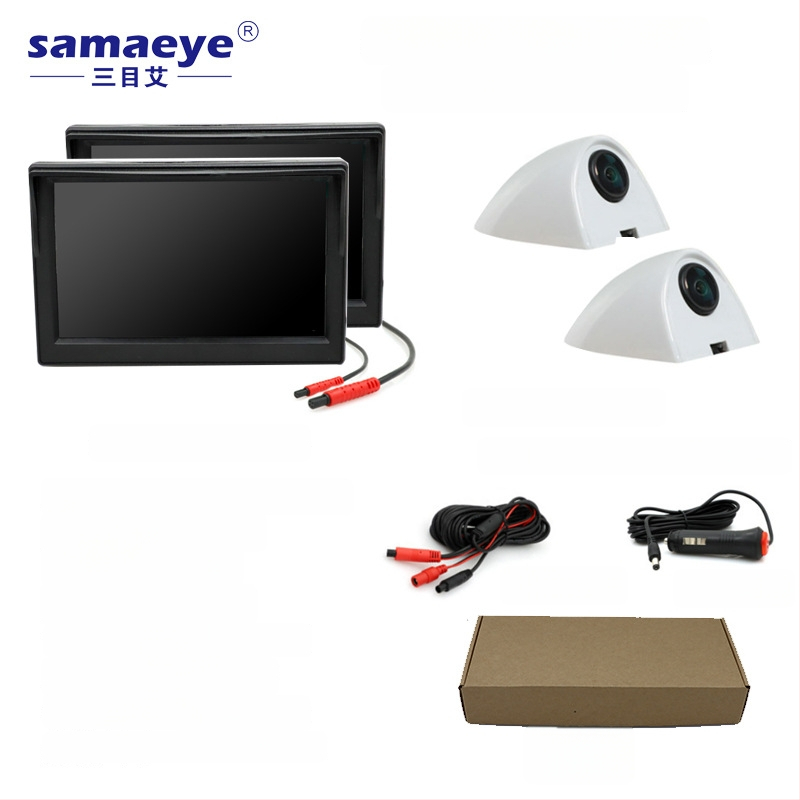 Display de recul pentru autoturism cu cameră waterproof, unghi larg, vedere dreapta-spate, imagine AHD fără fir, asistență pentru unghiul mort