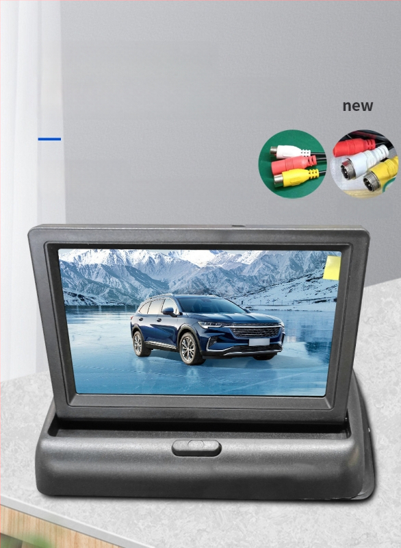 Display LCD pentru mașină, model pliabil de 4,3 inch, ecran LCD, rezoluție 480x272, intrare bidirecțională